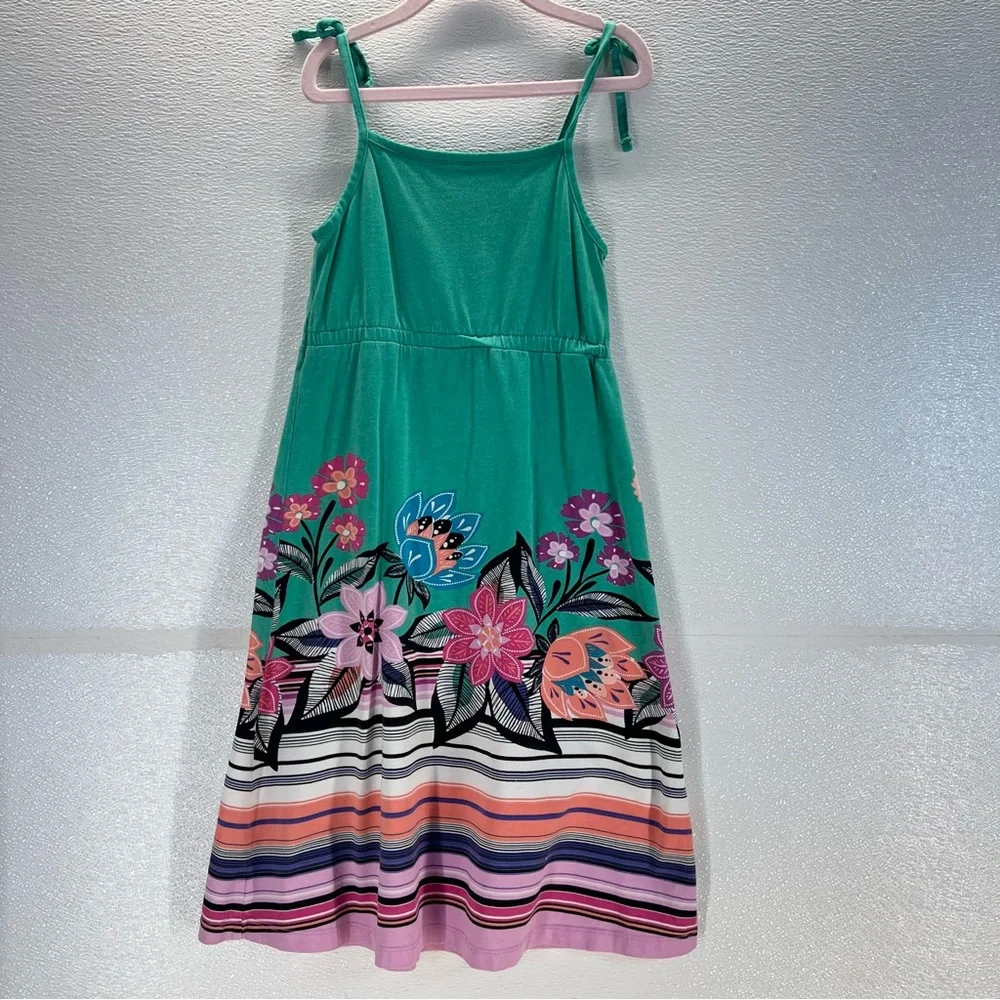 Gymboree Girls Dress Size‎ 6 – Floral Print Striped Sundress Sleeveless Summer
